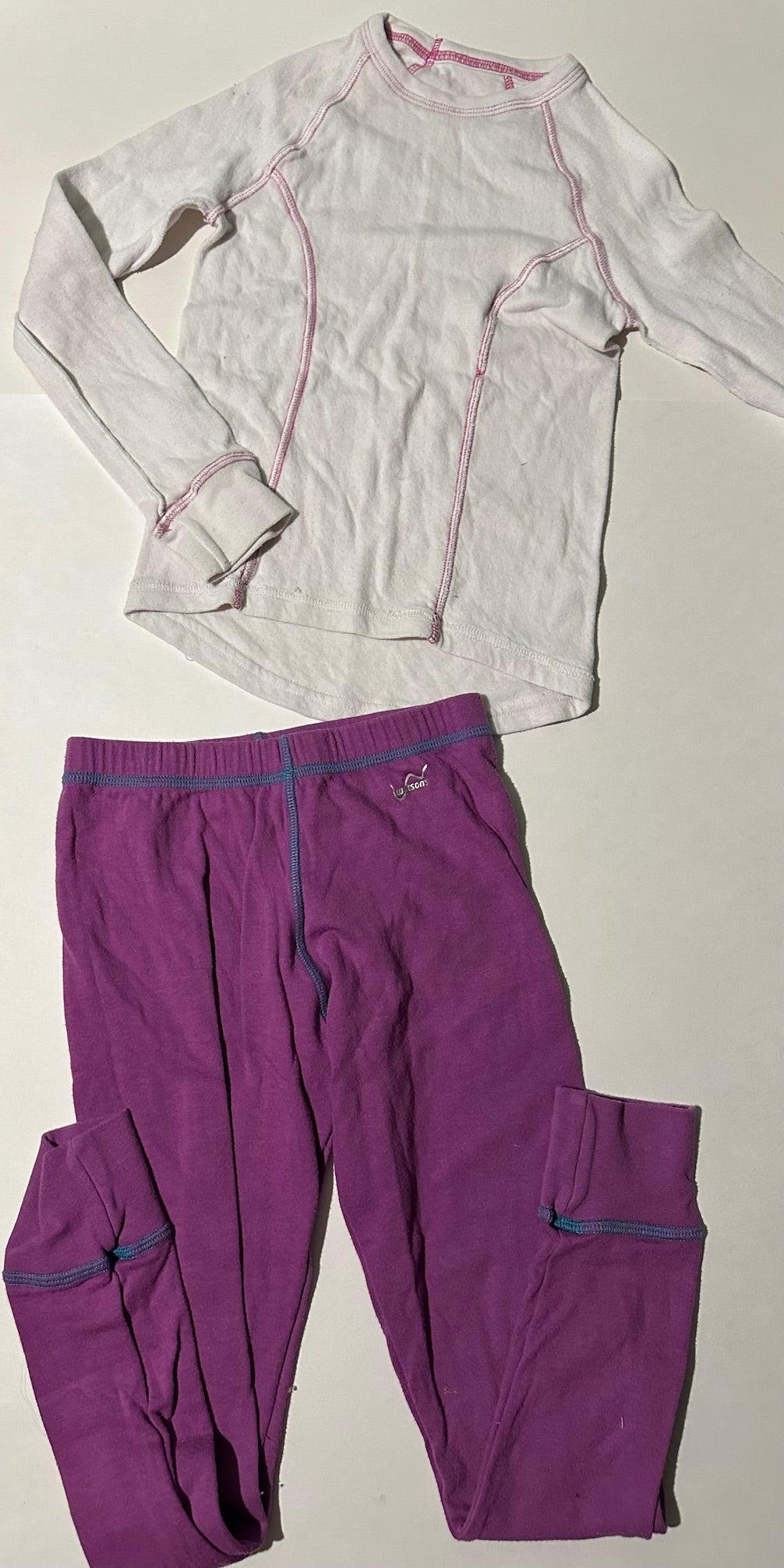 *Play* Watson's, White and Purple Shirt and Pants Set - Size Small (7-8)