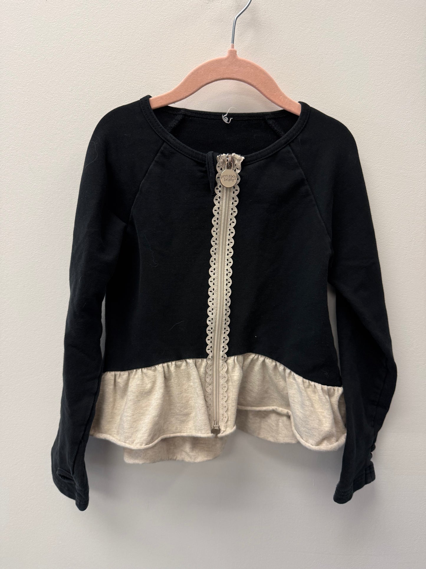PEAKABOO BEANS SWEATER SIZE 6