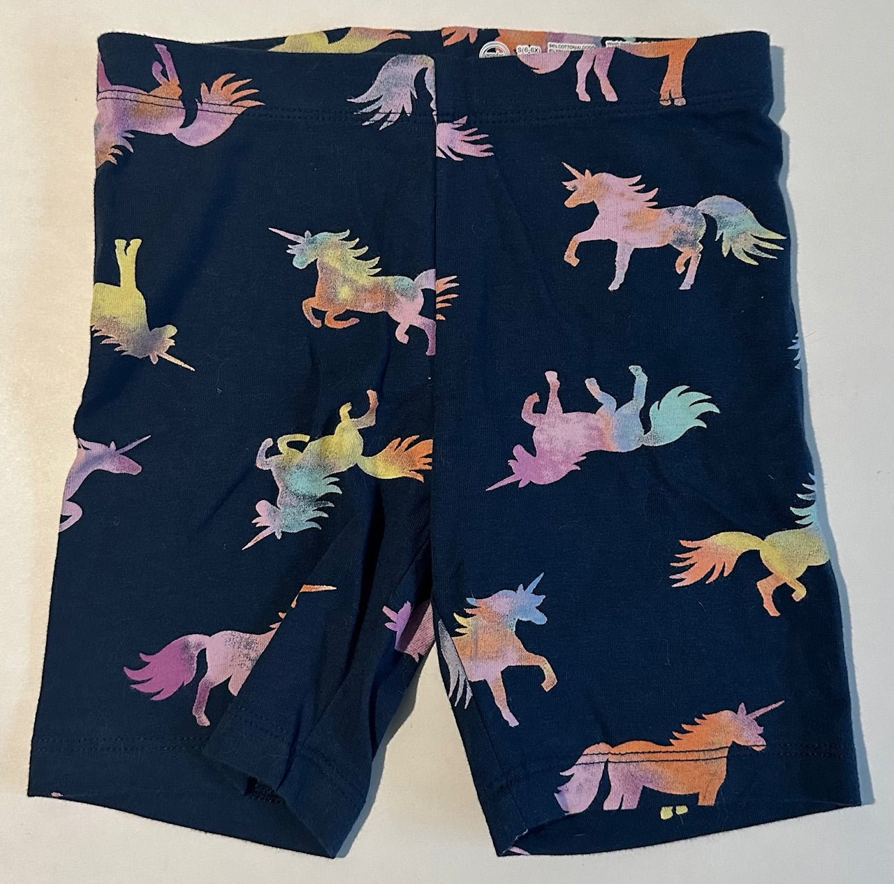 Wonder Nation, Navy Blue Unicorn Shorts - Size Small (6-6X)