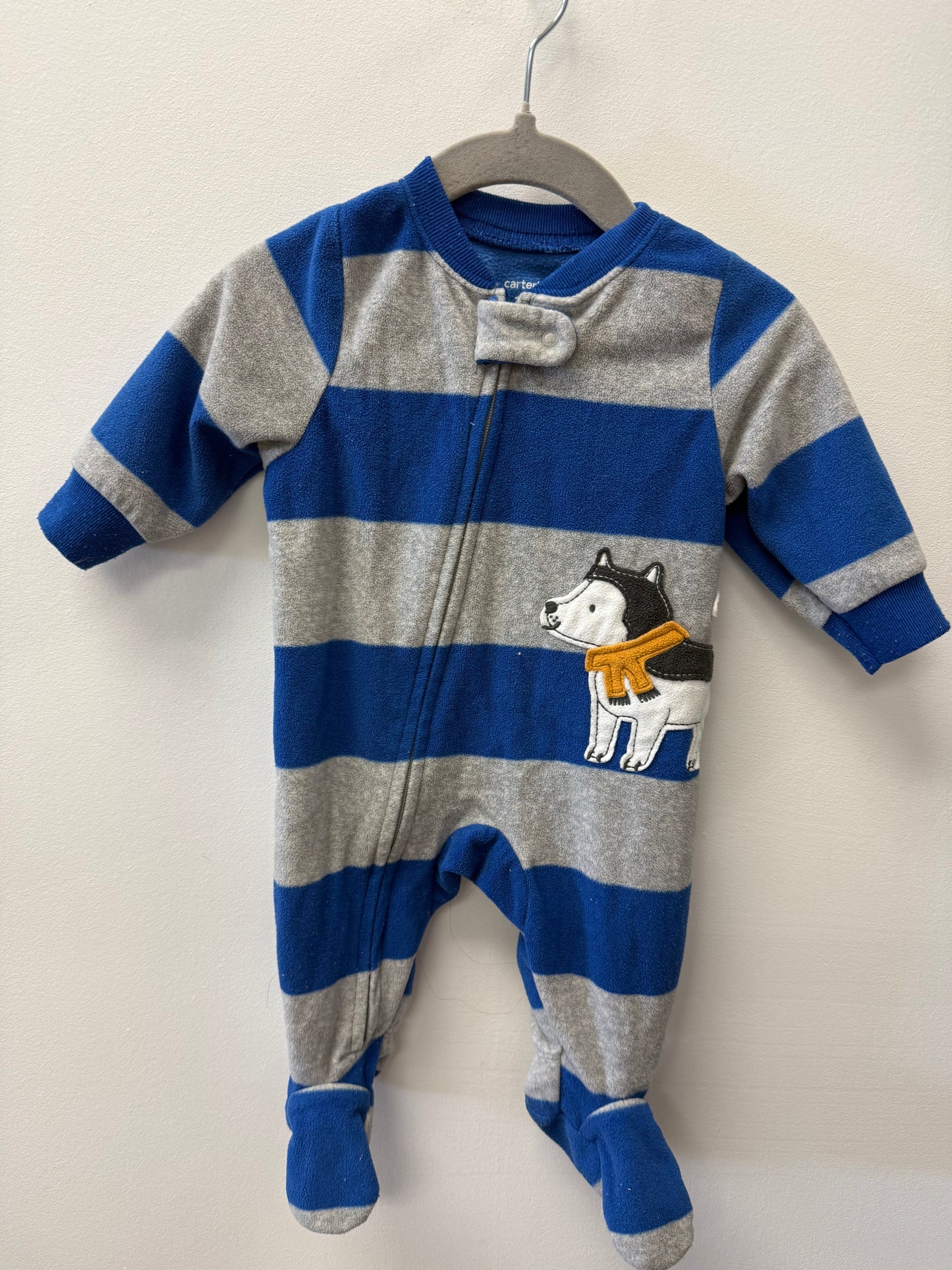 CARTER FLEECE DOG SLEEPER SIZE 3M