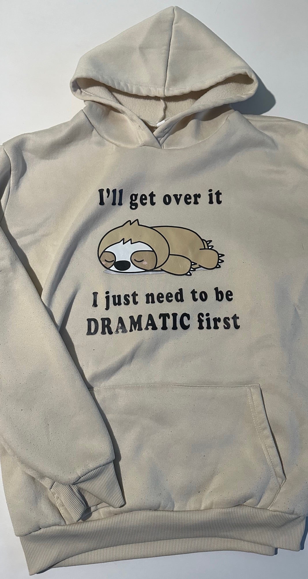 *Play* *Adult* Unknown Brand, Light Beige Sloth Hoodie - Size Small