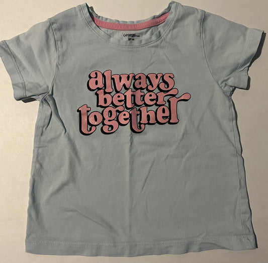 George, Pale Blue "Always Better Together" T-Shirt - Size Small (6)