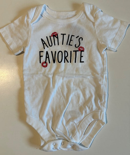 Children's Place, White "Auntie's Favorite" Onesie - 3-6 Months