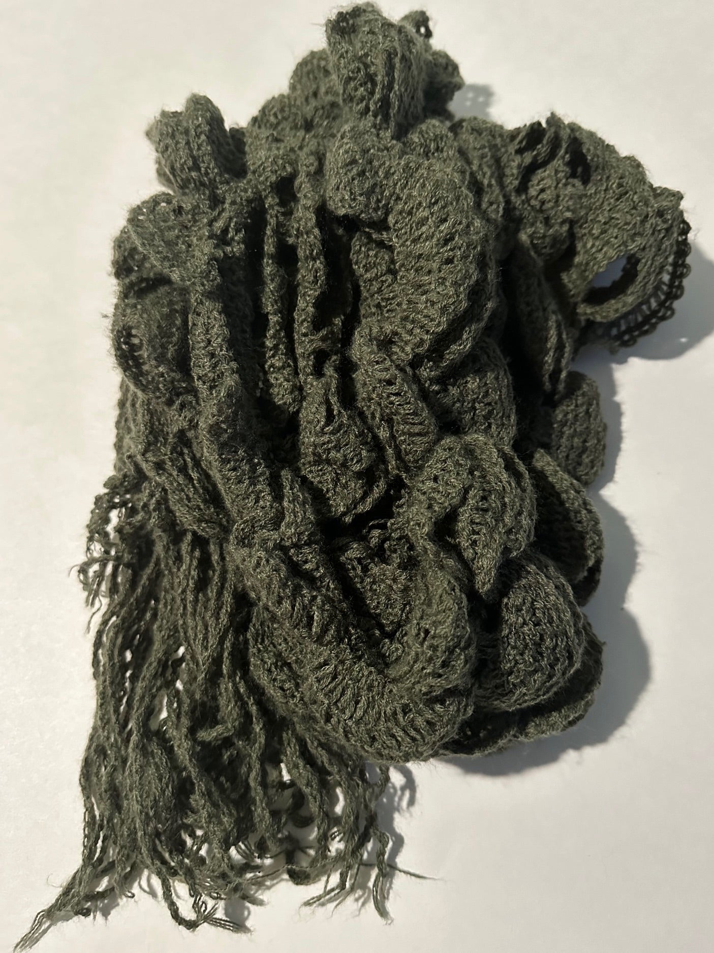 *Adult* Unknown Brand, Green Scrunchy Scarf