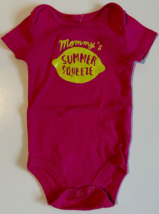 Joe Fresh, Pink "Mommy's Summer Squeeze" Onesie - 3-6 Months
