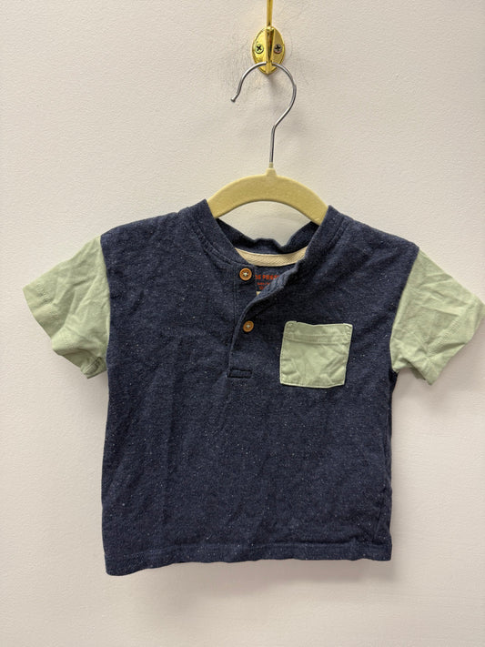 JOE FRESH GREEN POCKET TEE SIZE 12-18M