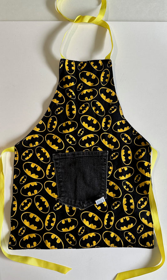 Baby Root, Black and Yellow Batman Apron - 18 Months - 8Y