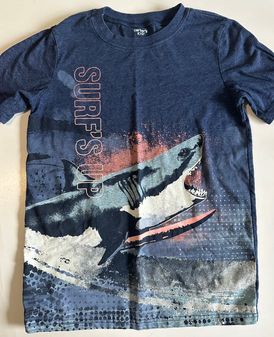 Carter's, Navy Blue "Surf's Up" Shark T-Shirt - Size 12