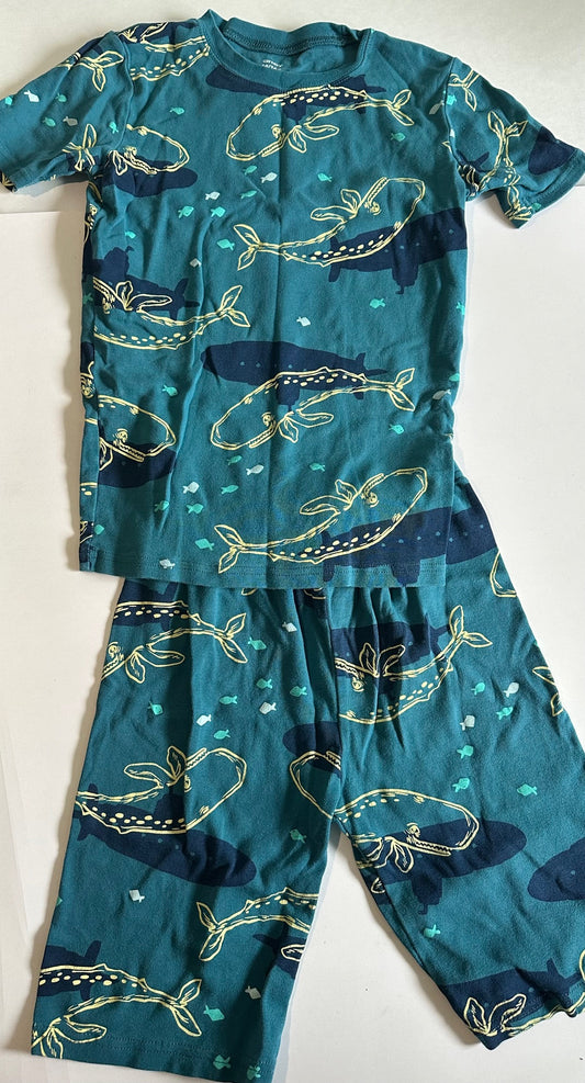 Carter's, Two-Piece Teal Whales Pyjamas - Size 14