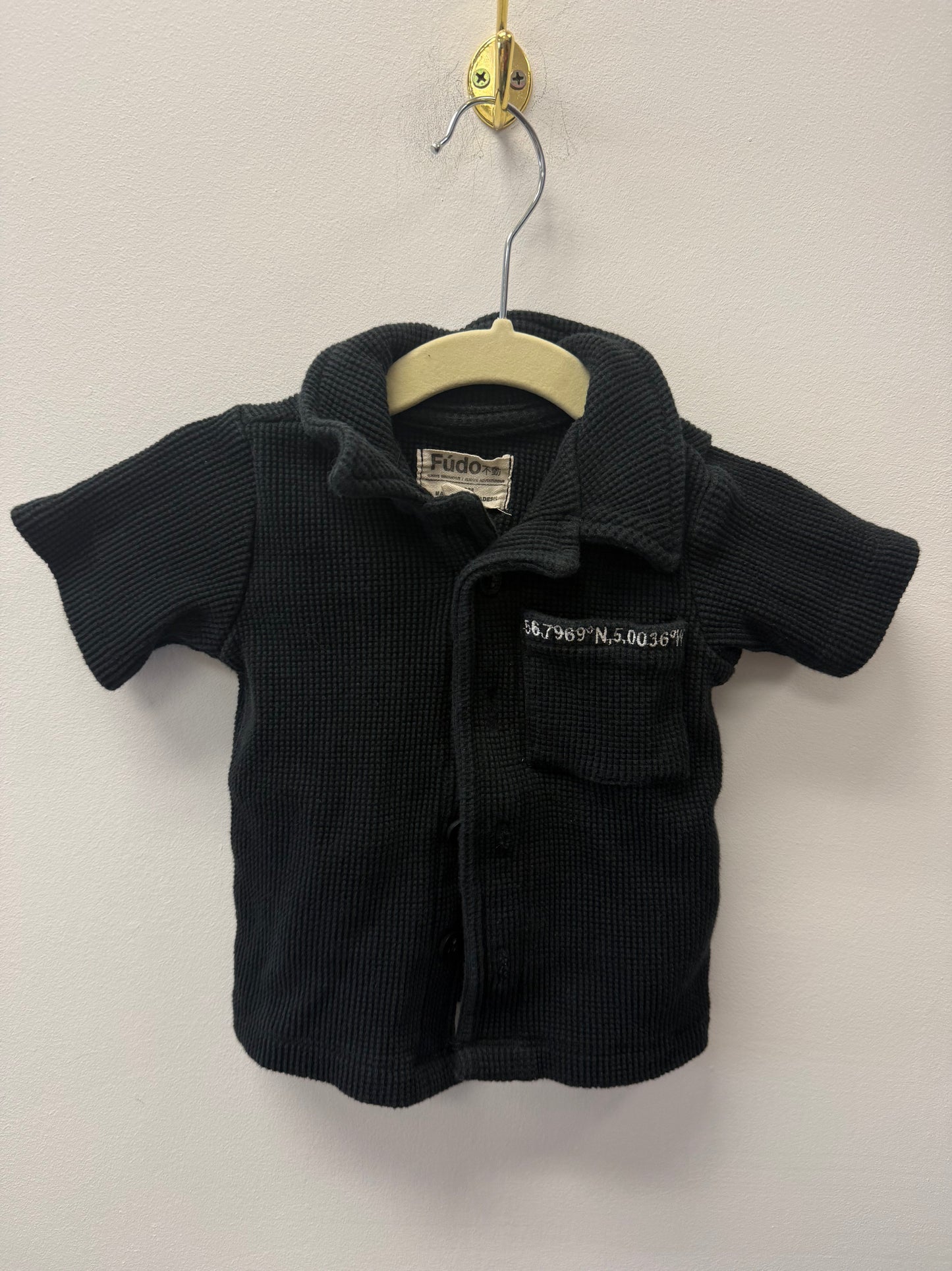 FUDO WAFFLE KNIT BUTTON UP SIZE 12M