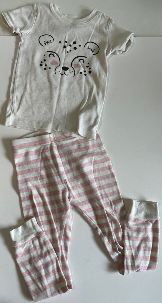 Old Navy, Pink and White Striped Two-Piece Pyjamas - Size 5T