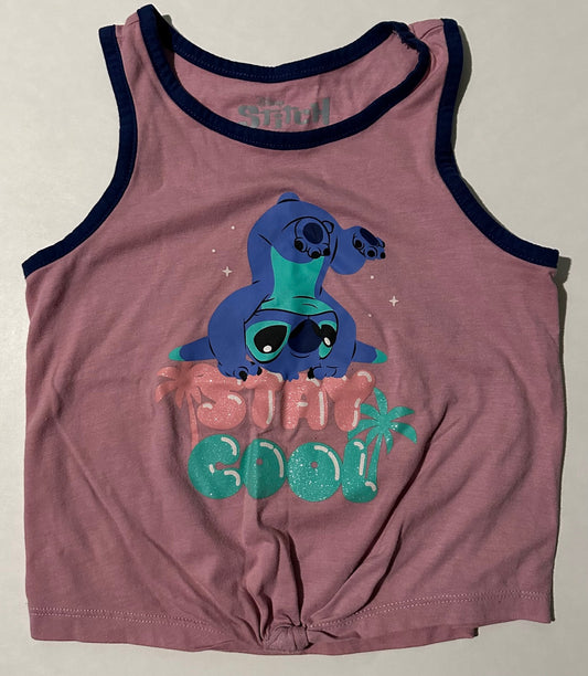 Disney Stitch, Pink "Stay Cool" Tank Top - Size Small (6)