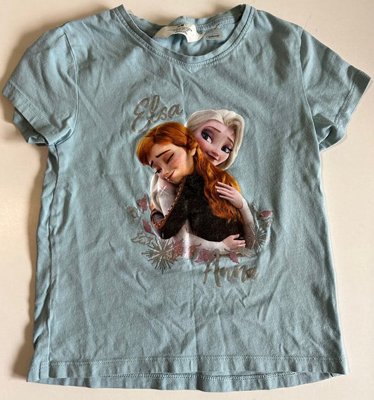*Play* H&M, Pale Blue Elsa and Anna T-Shirt - Size 4-6