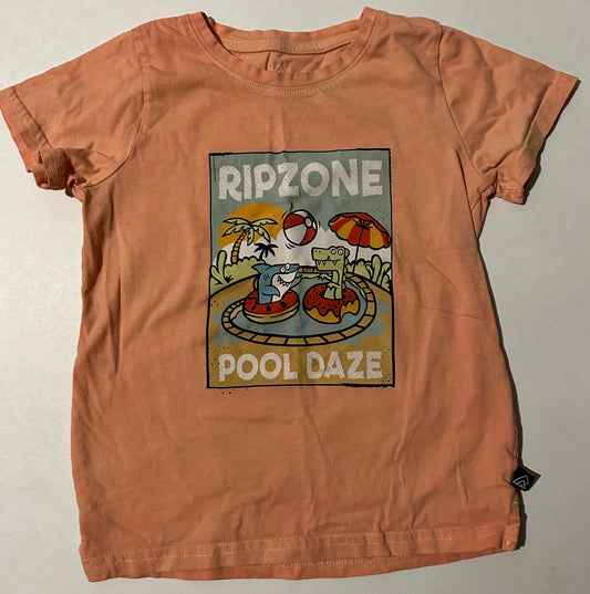 Ripzone, Orange "Pool Daze" T-Shirt - Size 6