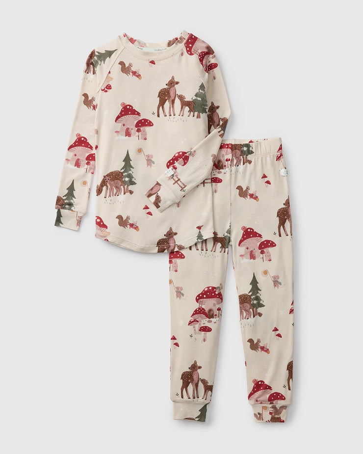 LouLou Lollipop Forest friends long sleeve pajama set