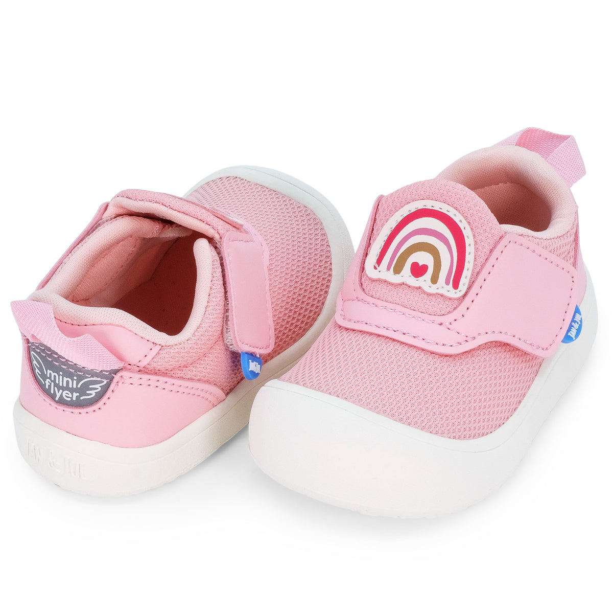 JAN & JUL PINK RAINBOW | MINI-FLYER TODDLER SNEAKERS