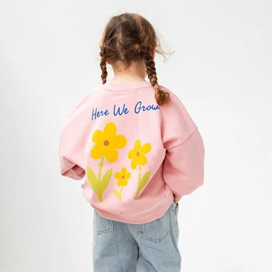 ROOBEAR 100% COTTON FLOWERS CREWNECK