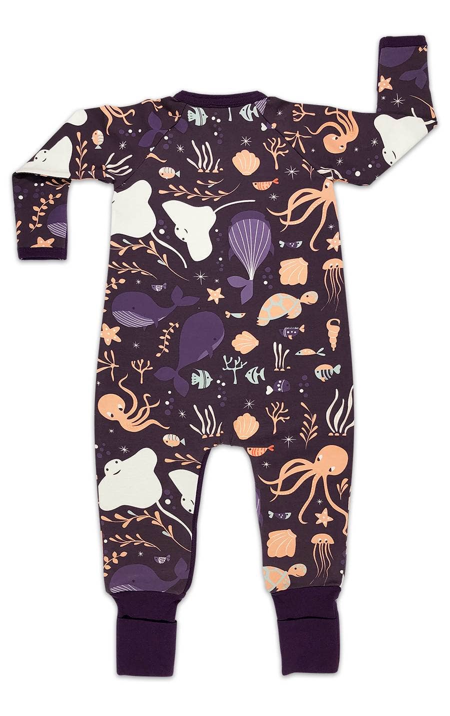 Marine Life, Purple Baby Pajamas