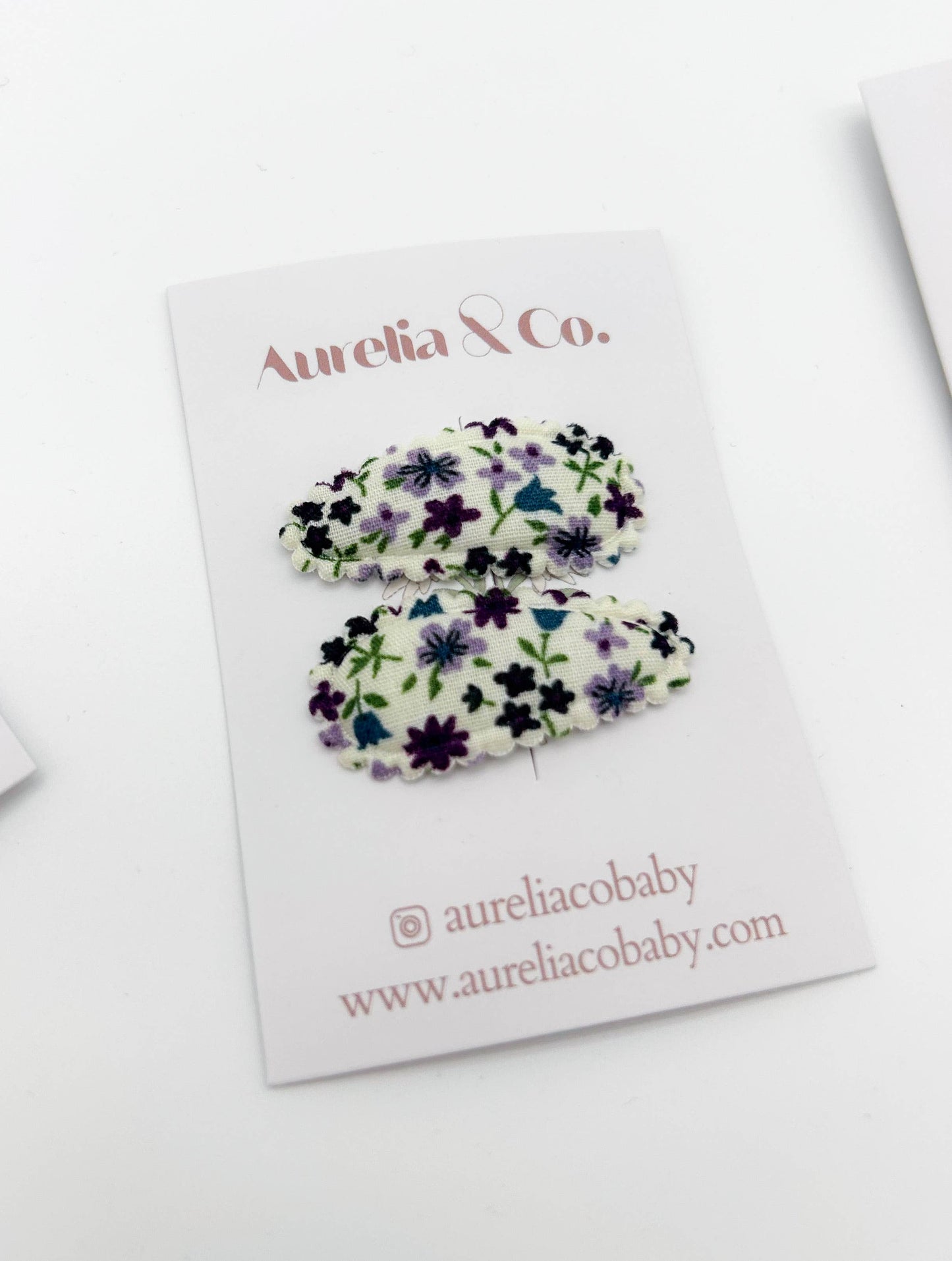Mini Floral Baby Fabric Hair Barrettes