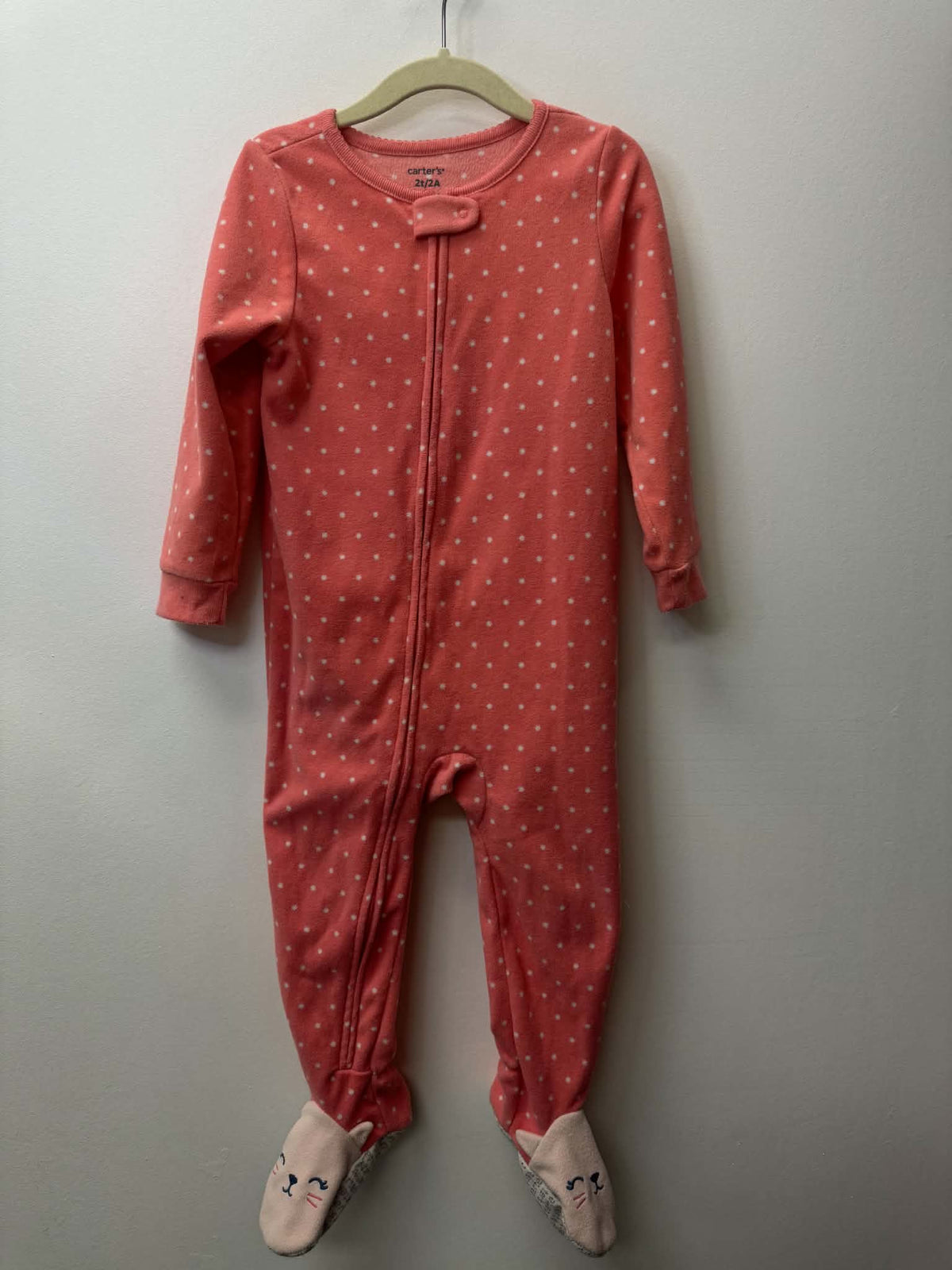 CARTER FLEECE POLKA DOT SLEEPER SIZE 2T
