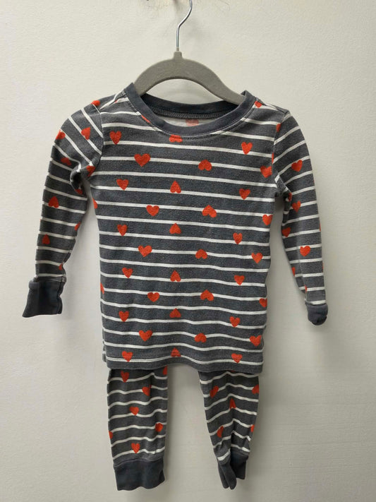 OLD NAVY HEART PJ SET SIZE 2T