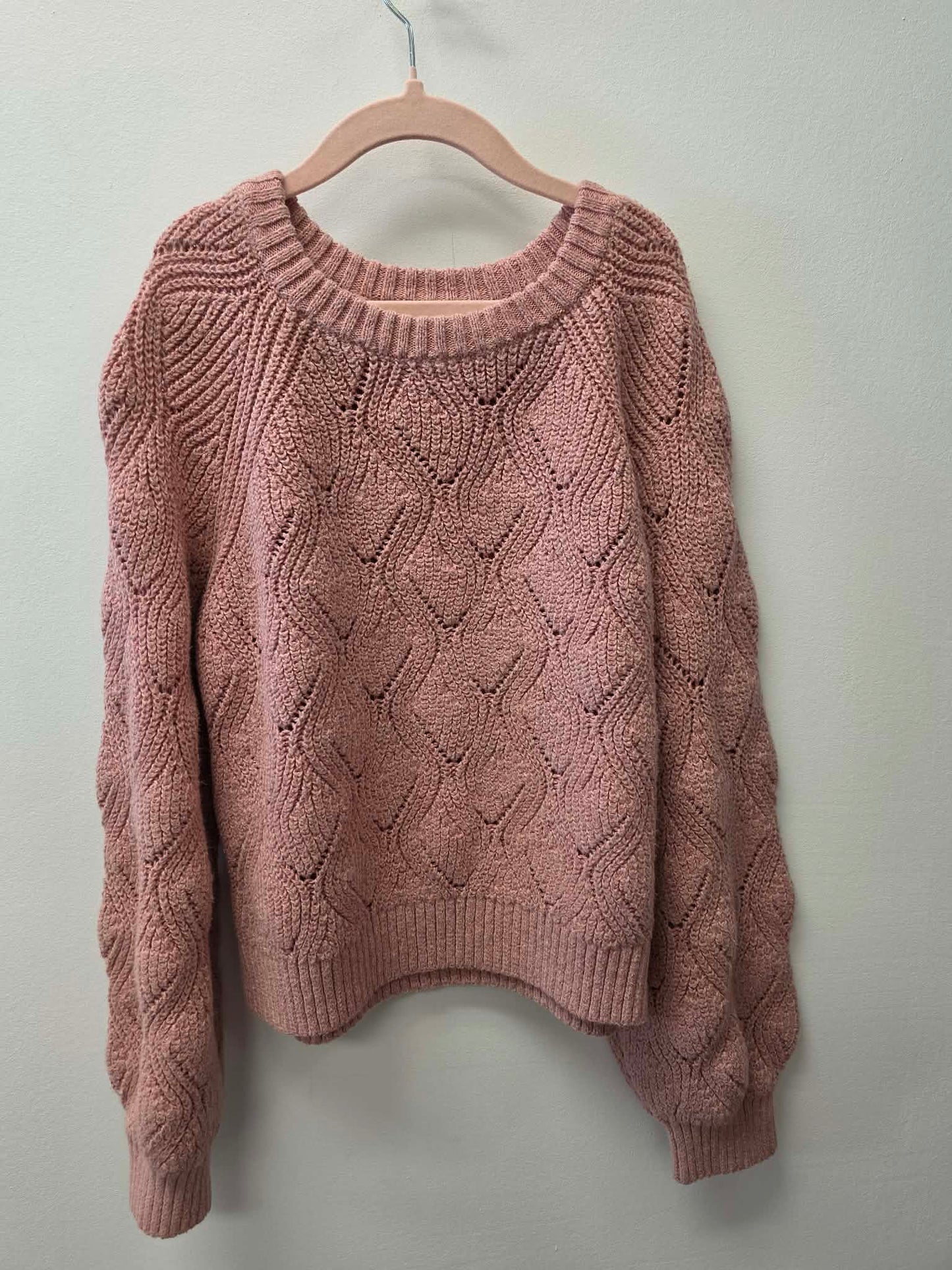 OLD NAVY KNIT PINK SWEATER SIZE 10-12