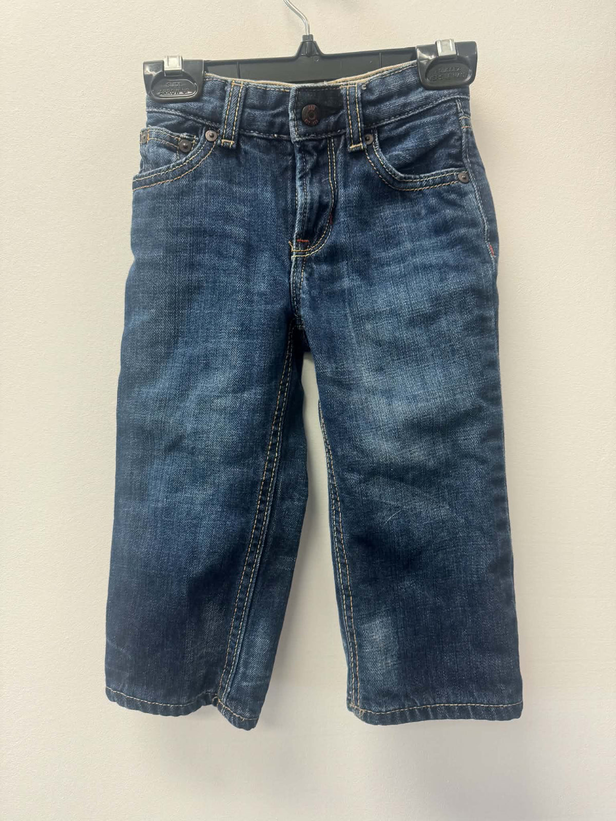 BABY GAP RED PLAID LINED JEANS SIZE 18-24M