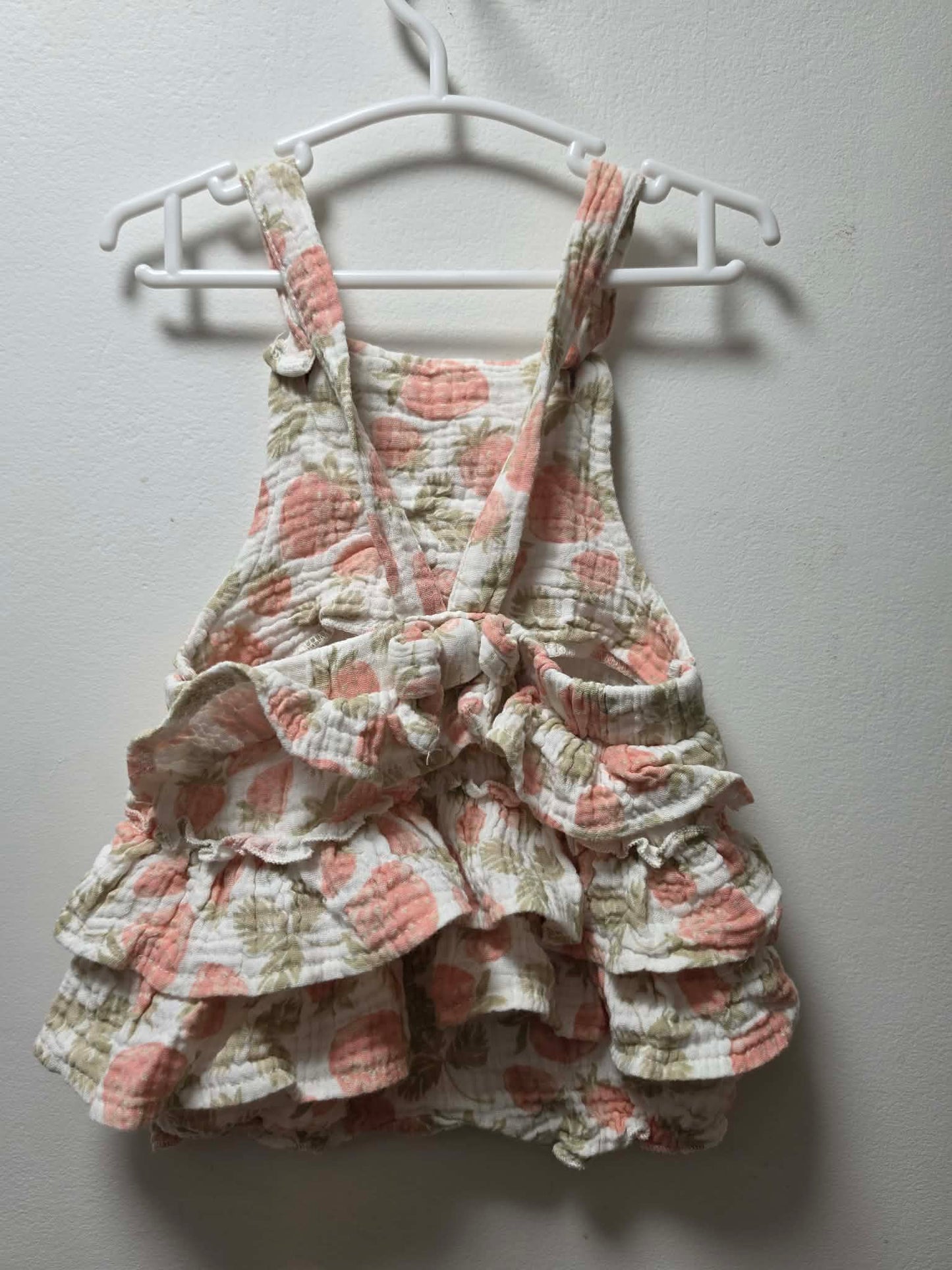 EMILY & OLIVER STRAWBERRY ROMPER SIZE 12M