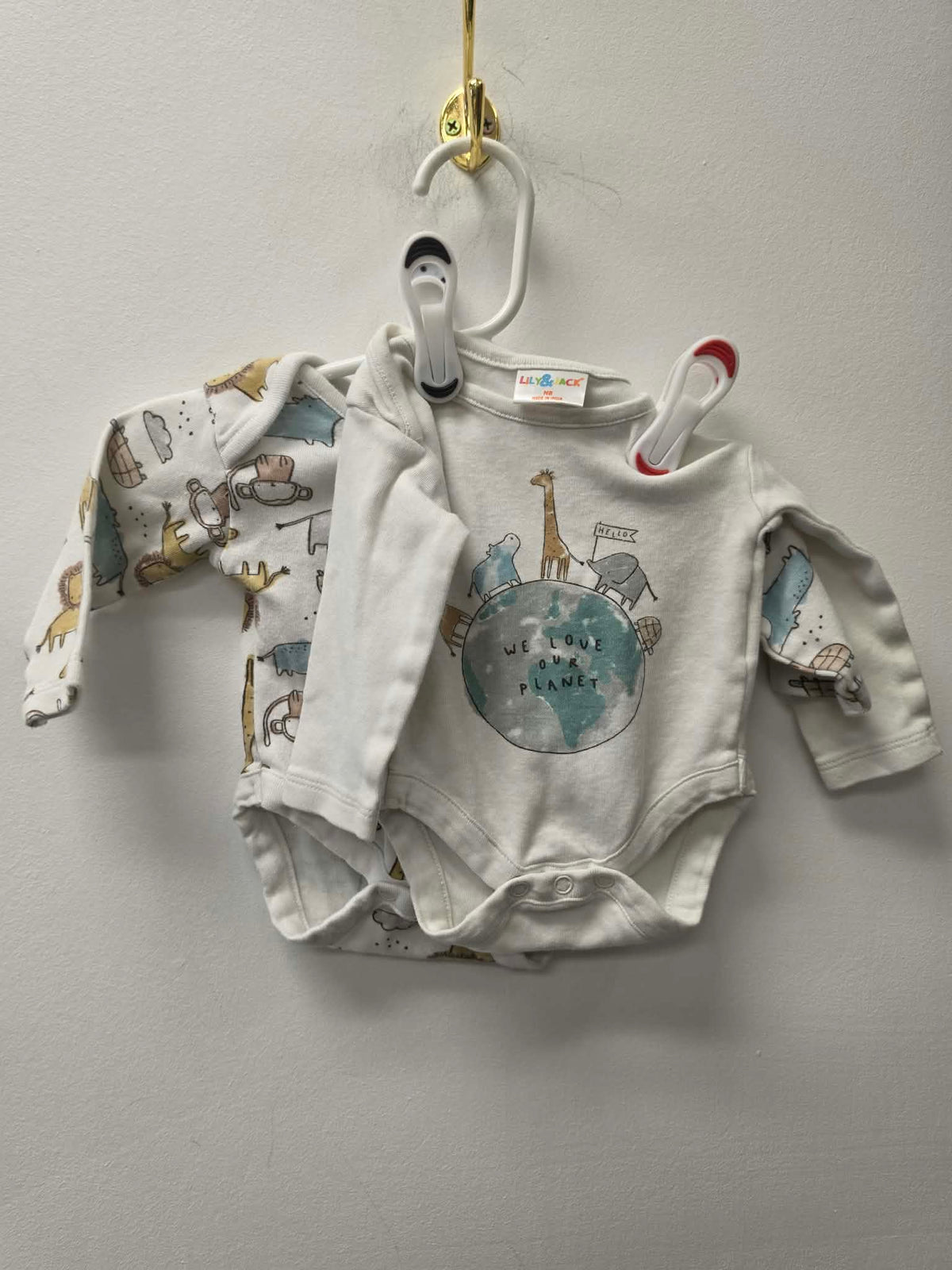 LILA & JACK NEWBORN ONESIE SET