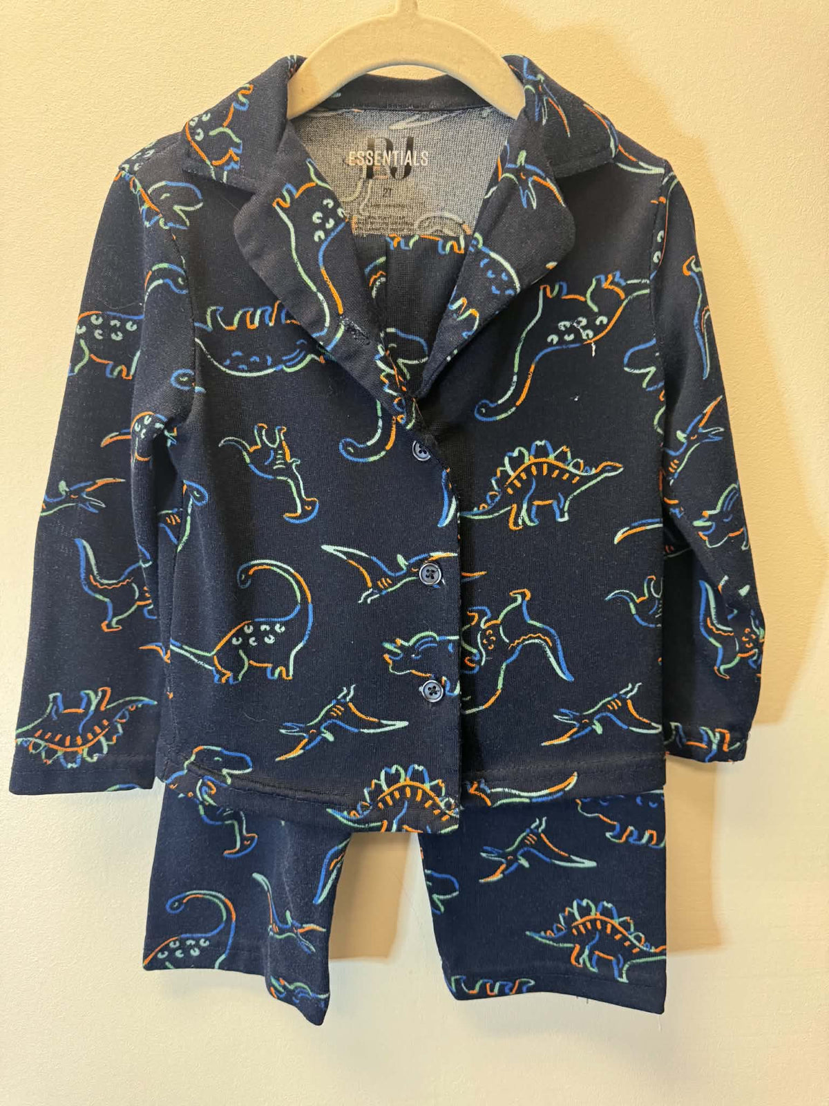 ESSENTIALS DINO PJ'S SIZE 2T