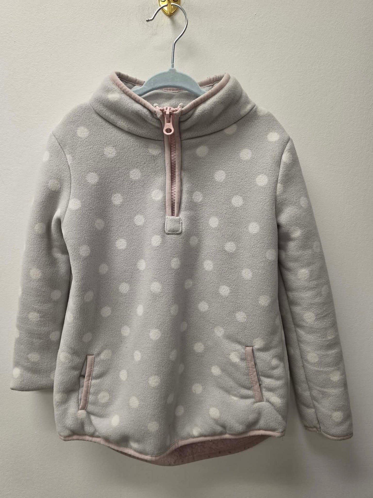 CARTERS THICK LINED POLKA DOT PULLOVER SIZE 5T