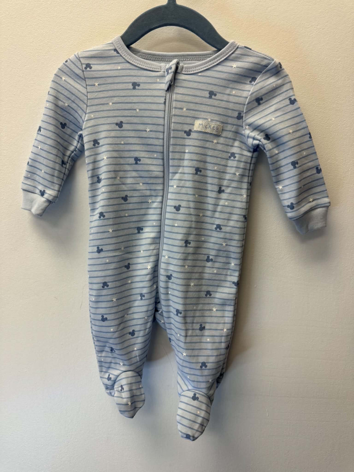 DISNEY BLUE MICKEY MOUSE SLEEPER SIZE NEWBORN