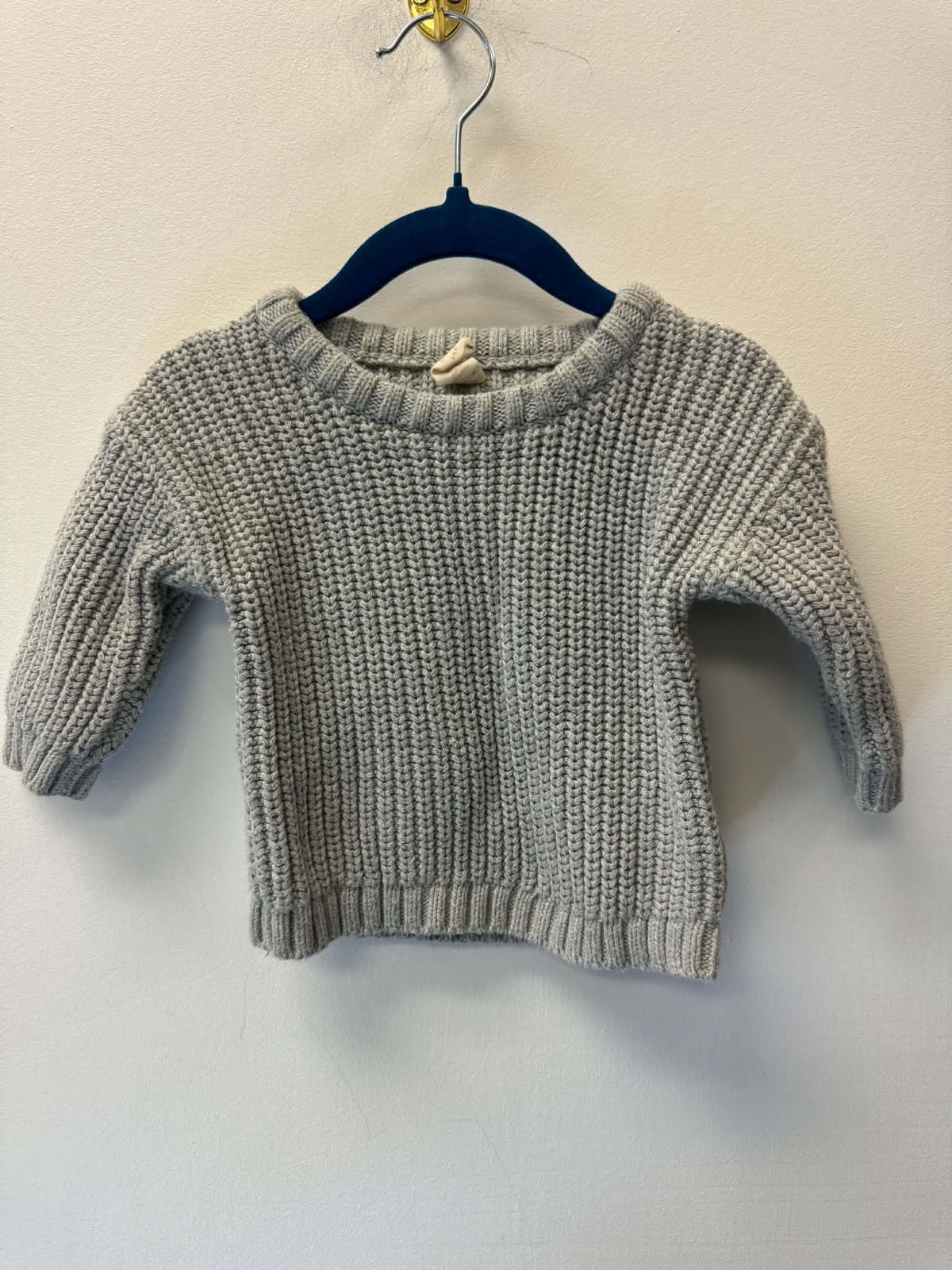 LITTLE NAVY GREY KNITTED SWEATER SIZE 3-6M