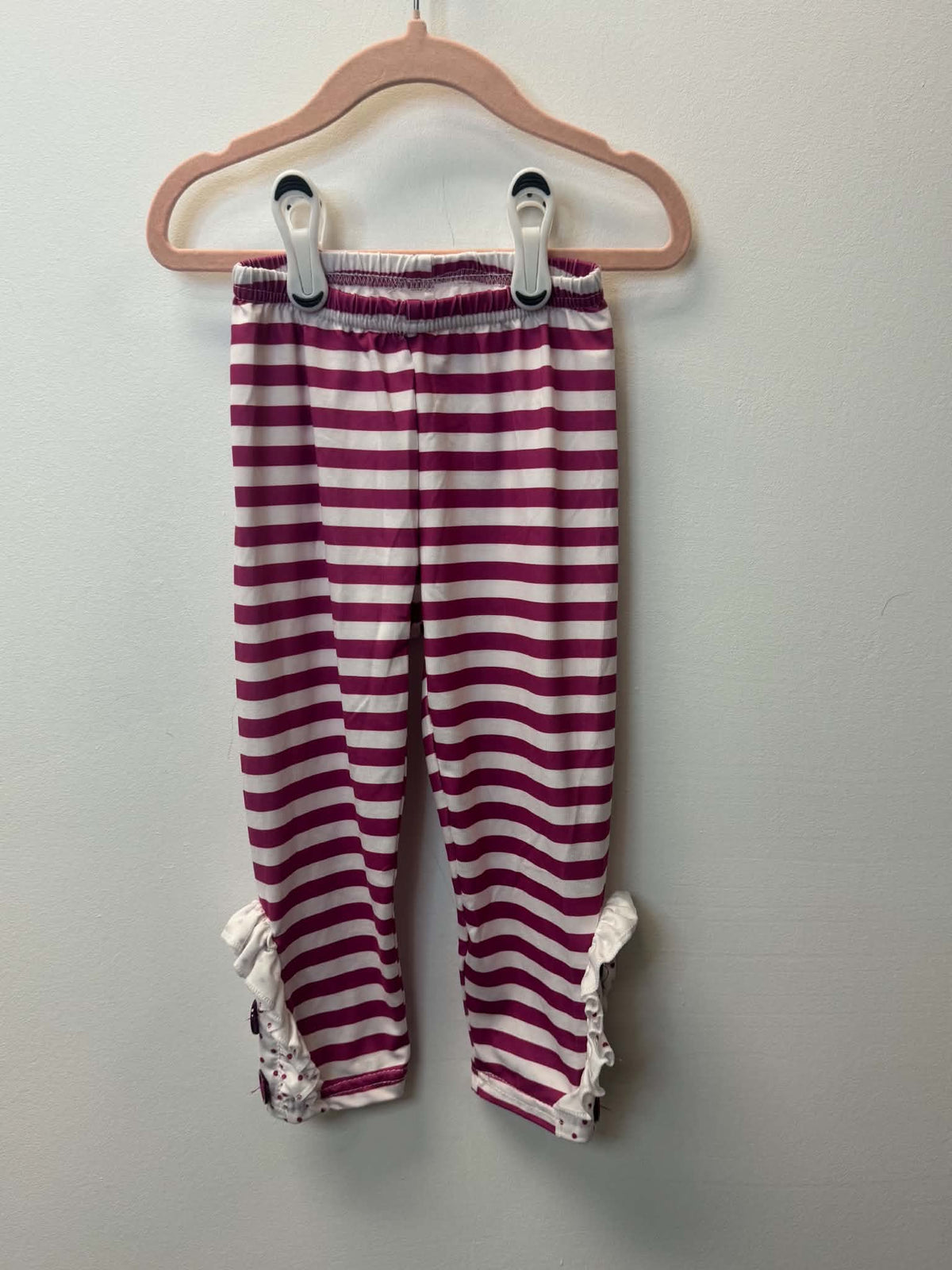 STRIPPED BUTTON BOTTOM LEGGINGS SIZE 2-3T