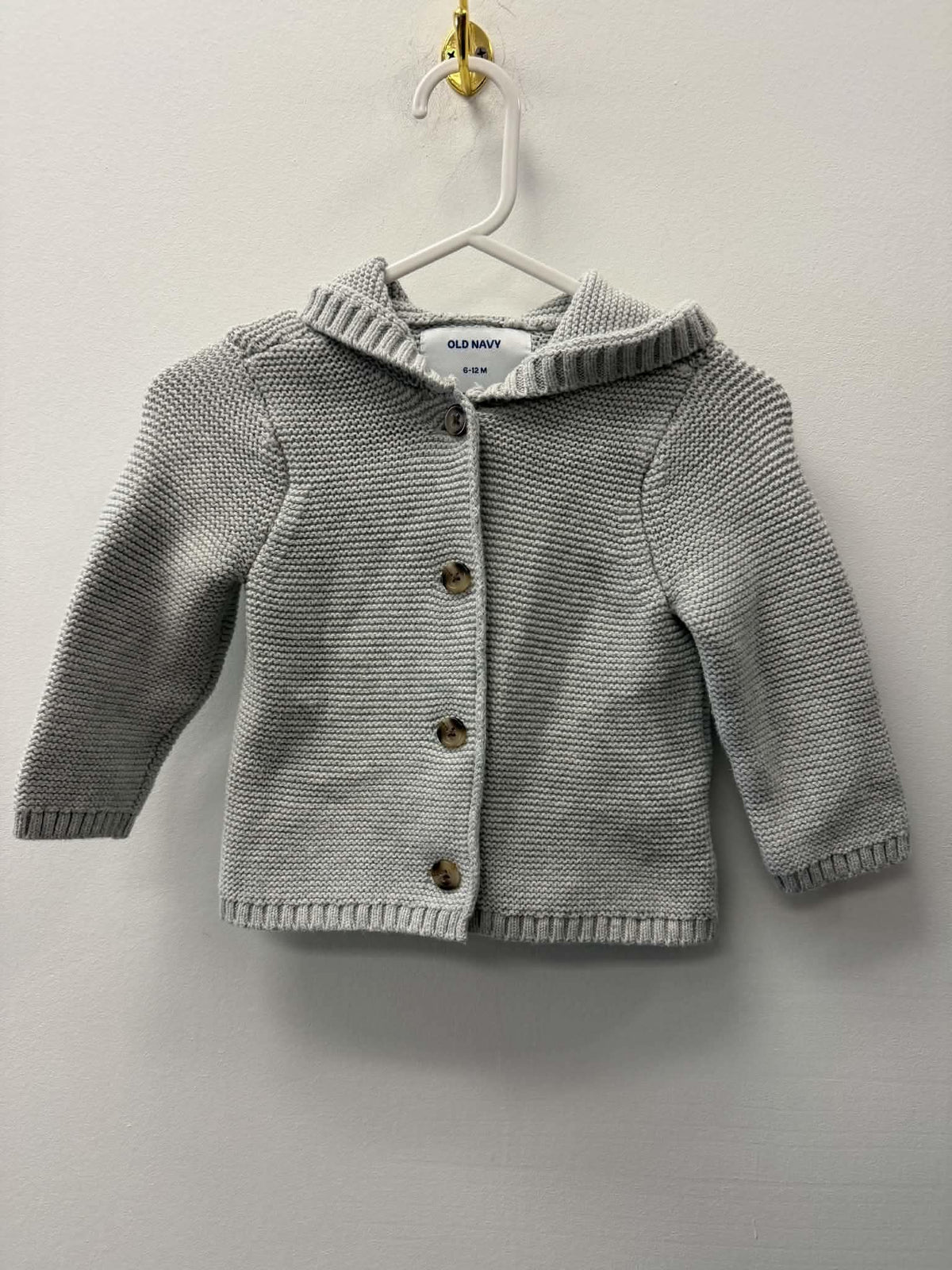 OLD NAVY GREY KNIT SWEATER SIZE 6-12M