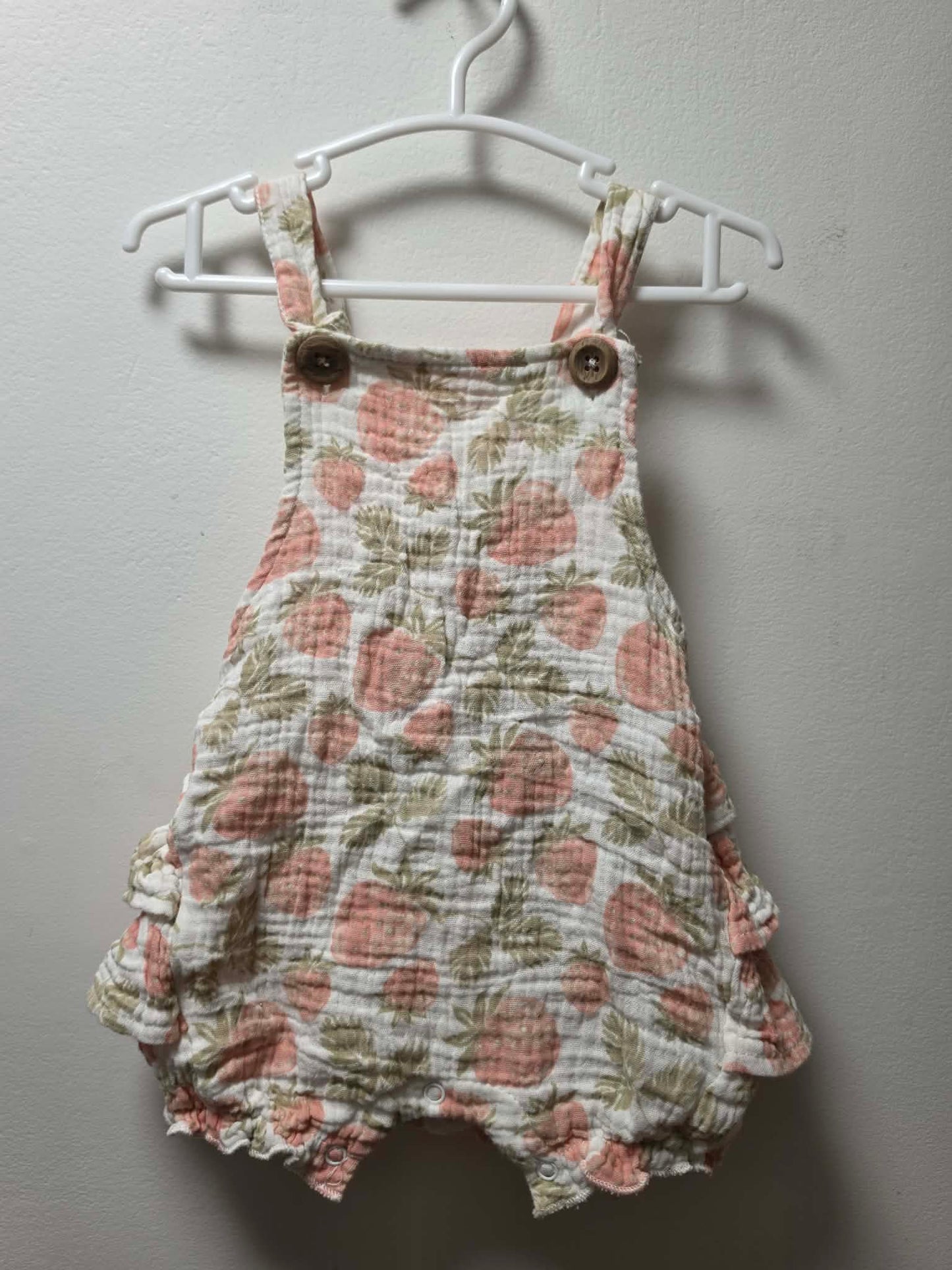 EMILY & OLIVER STRAWBERRY ROMPER SIZE 12M