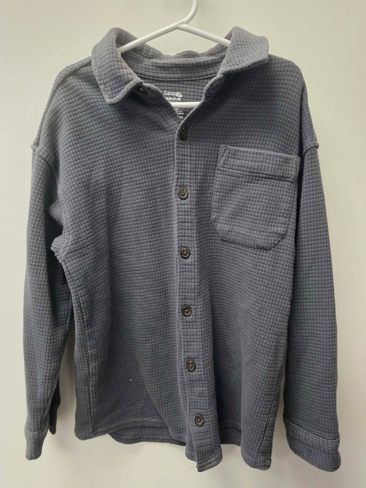 GEORGE WAFFLE KNIT SHACKET SIZE 7-8