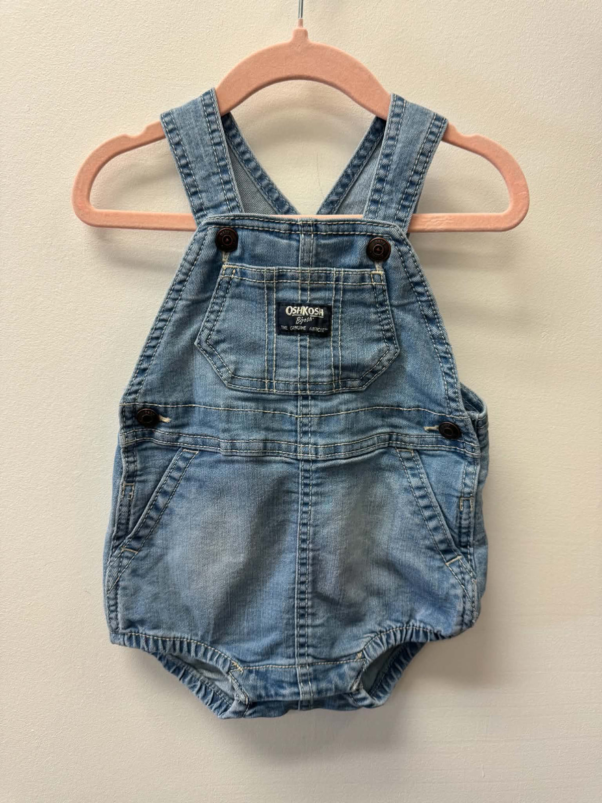 NWOT OSHKOSH DENIM BUBBLE ROMPER SIZE 12M