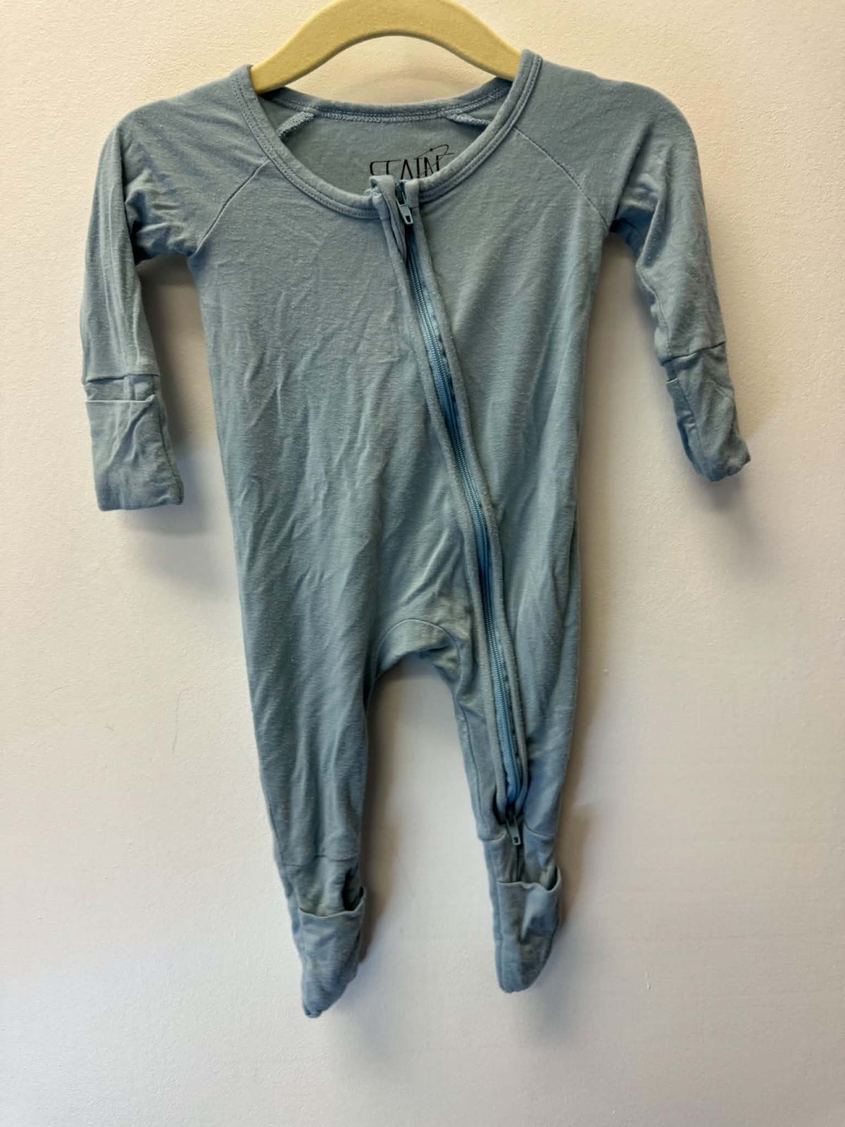 BAMBOO BLUE SLEEPER SIZE NEWBORN
