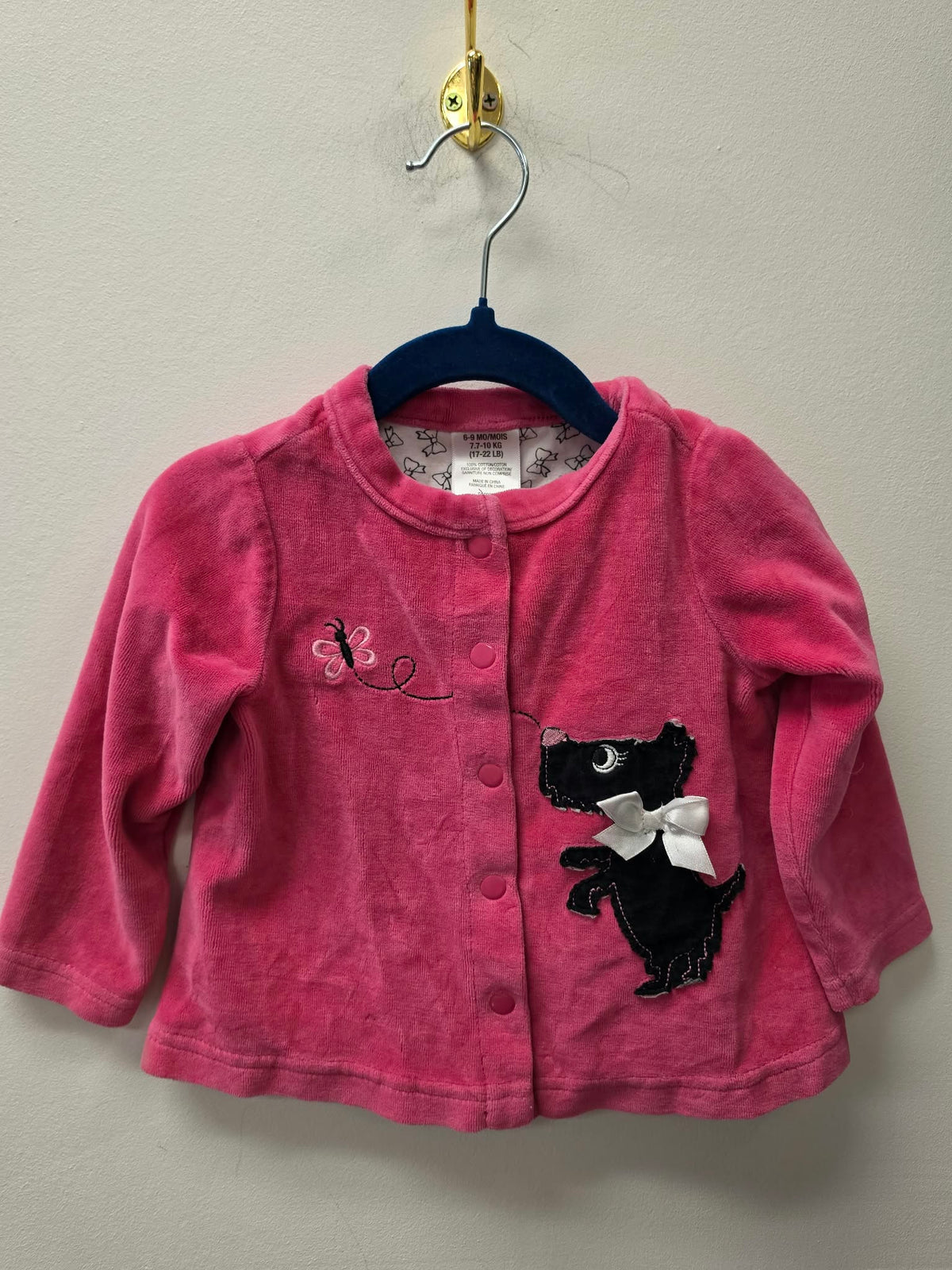 PINK DOG SWEATER SIZE 6-9M