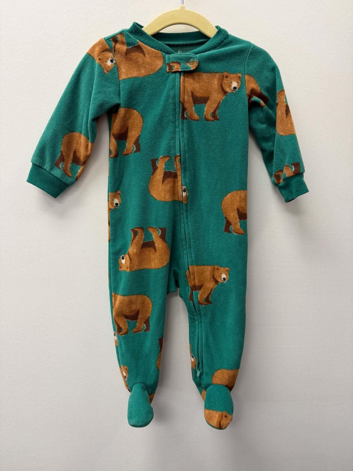 CARTERS FLEECE BEAR SLEEPER SIZE 9M