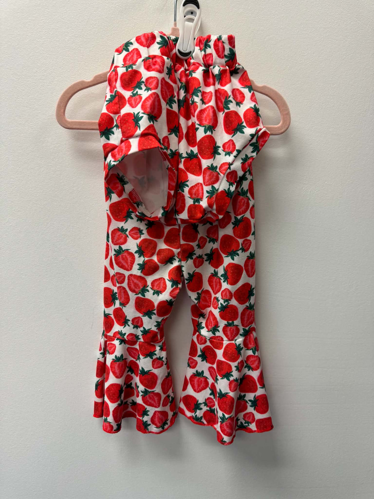 STRAWBERRY FLARE PANTS & DIAPER COVER SIZE 9-12M