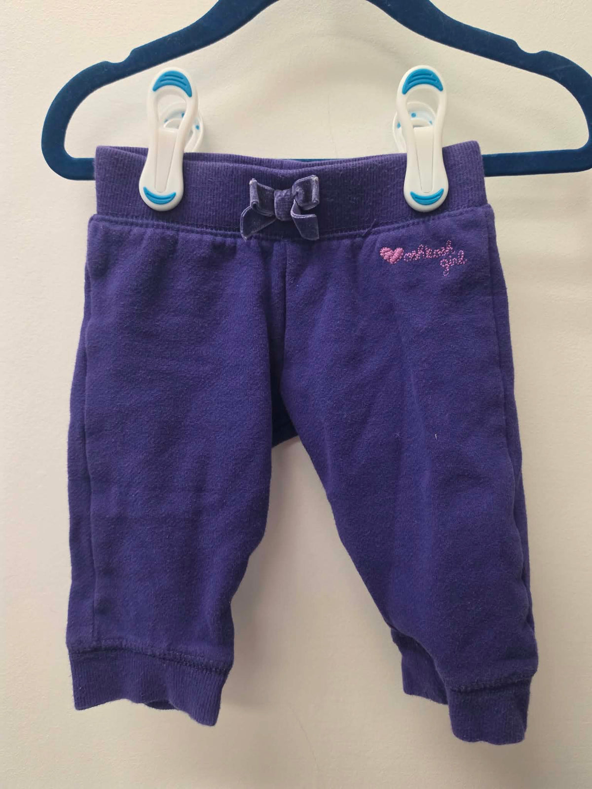 OSHKOSH PURPLE JOGGERS SIZE 6M