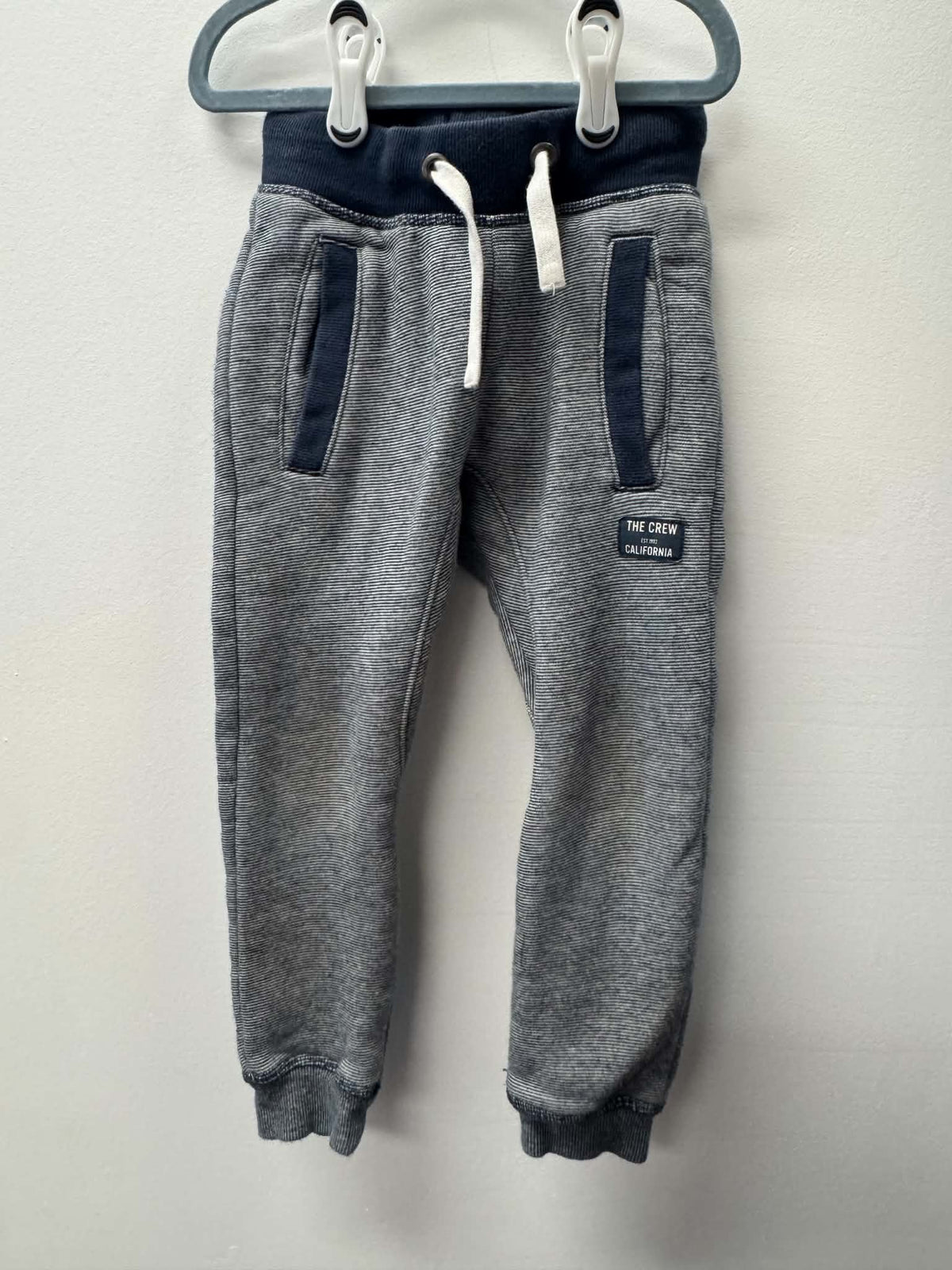H&M BLUE & GREY JOGGERS SIZE 4-5