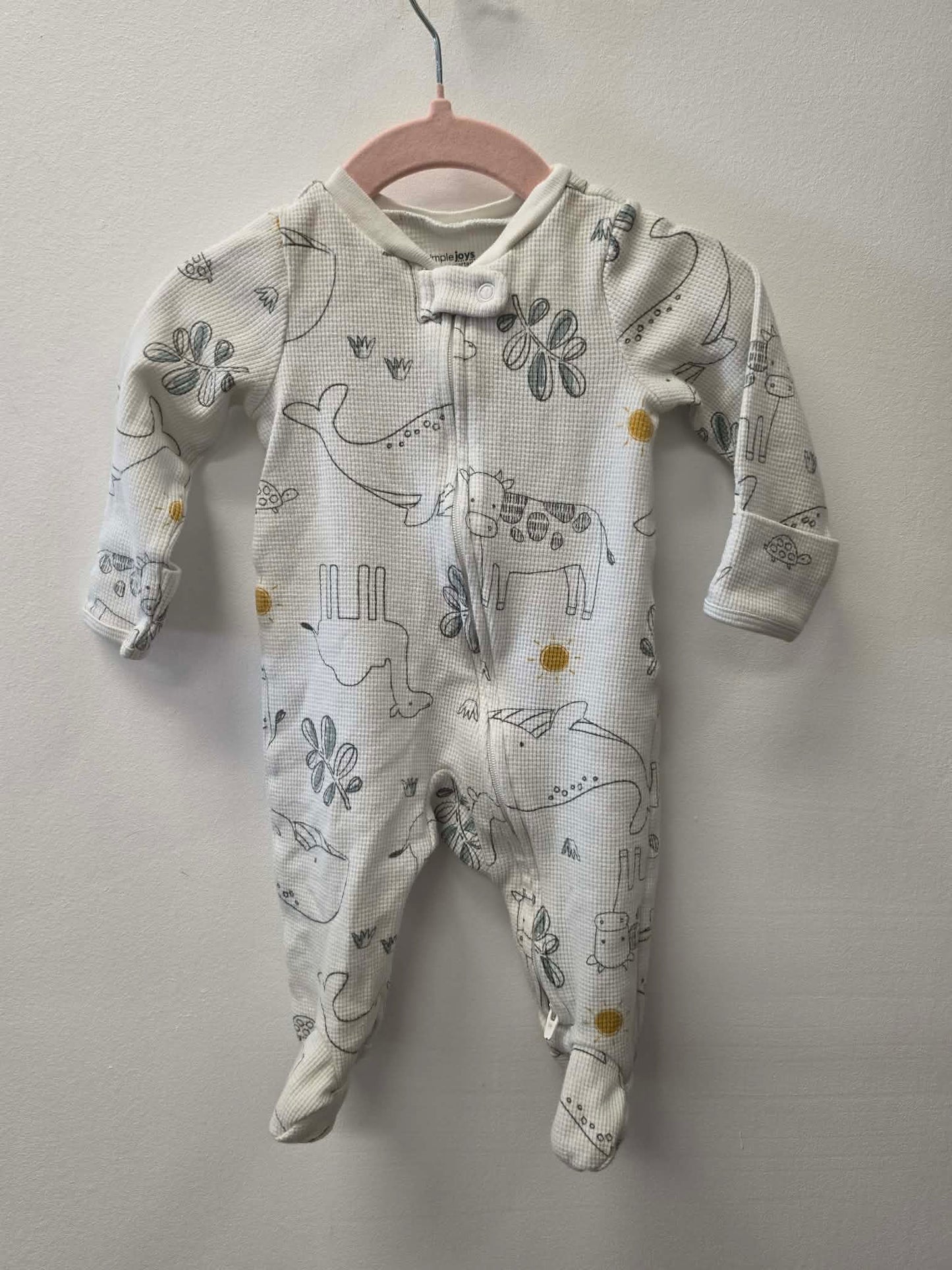 CARTERS RIBBED ANIMAL SLEEPER SIZE 0-3M