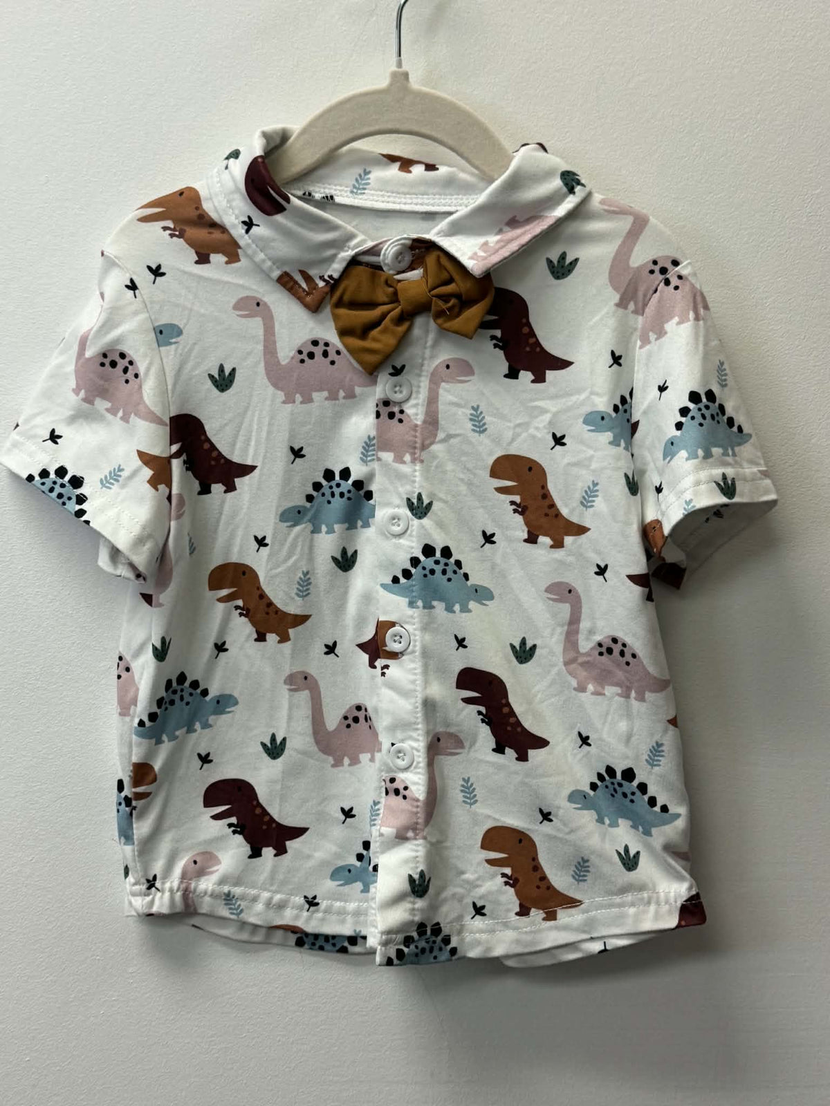 DINO BOW TIE SHIRT SIZE 3-4T