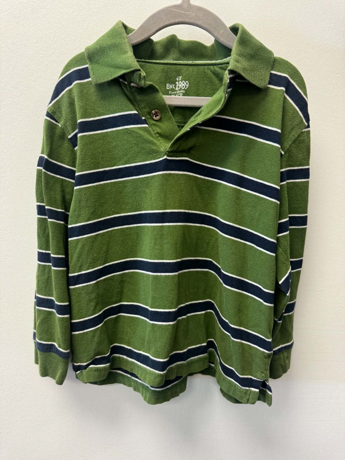 CHILDRENS PLACE GREEN COLLARED SHIRT SIZE 4T