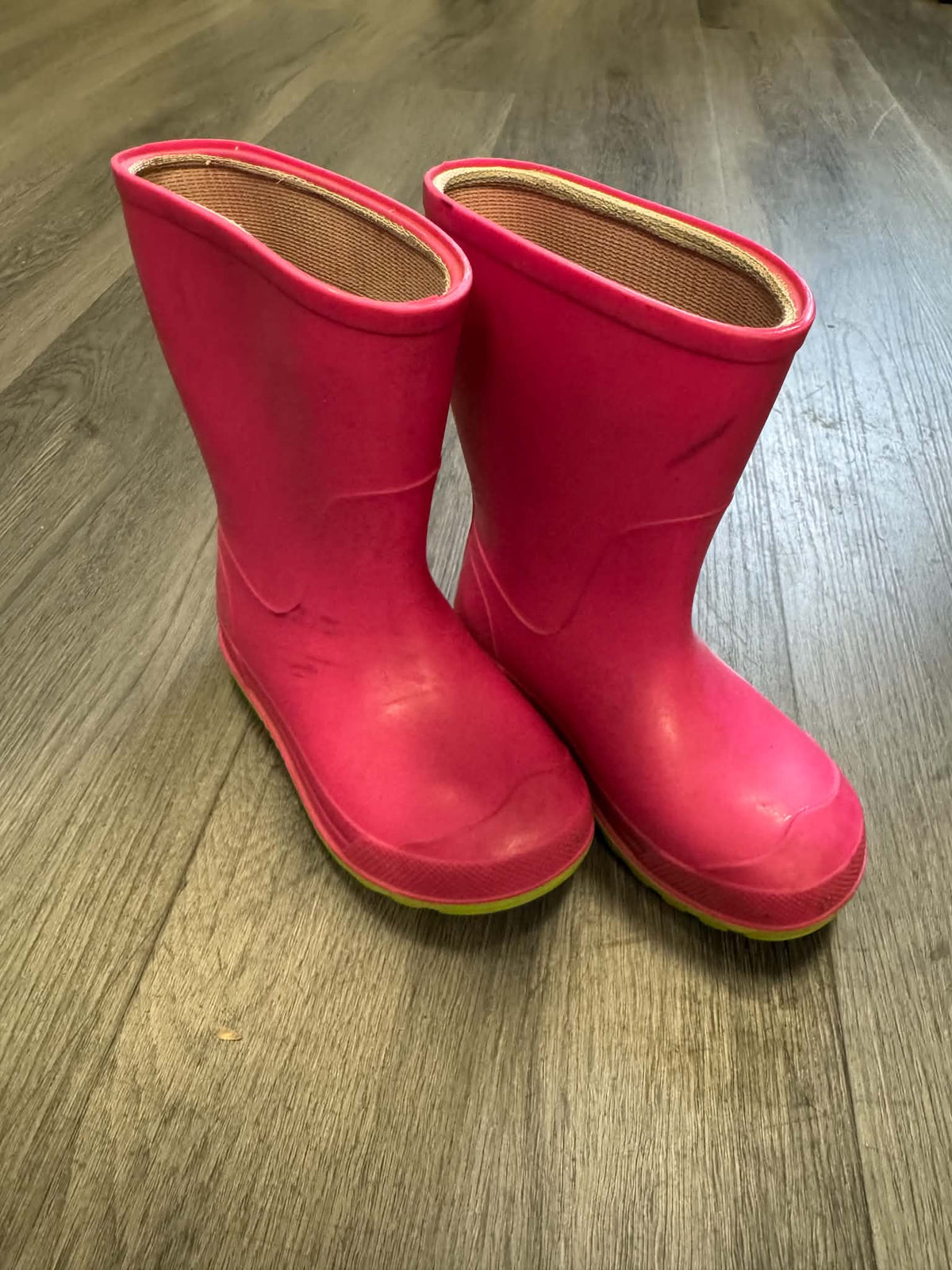 PINK & GREEN GUM BOOTS SIZE 5-6