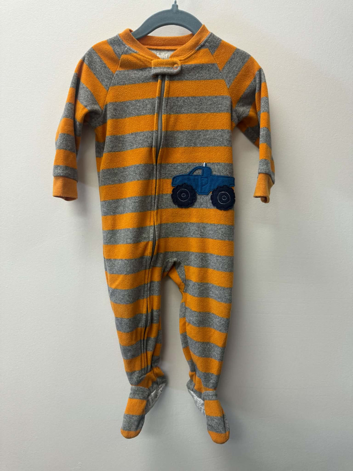 CARTERS FLEECE MONSTER TRUCK SLEEPER SIZE 12M