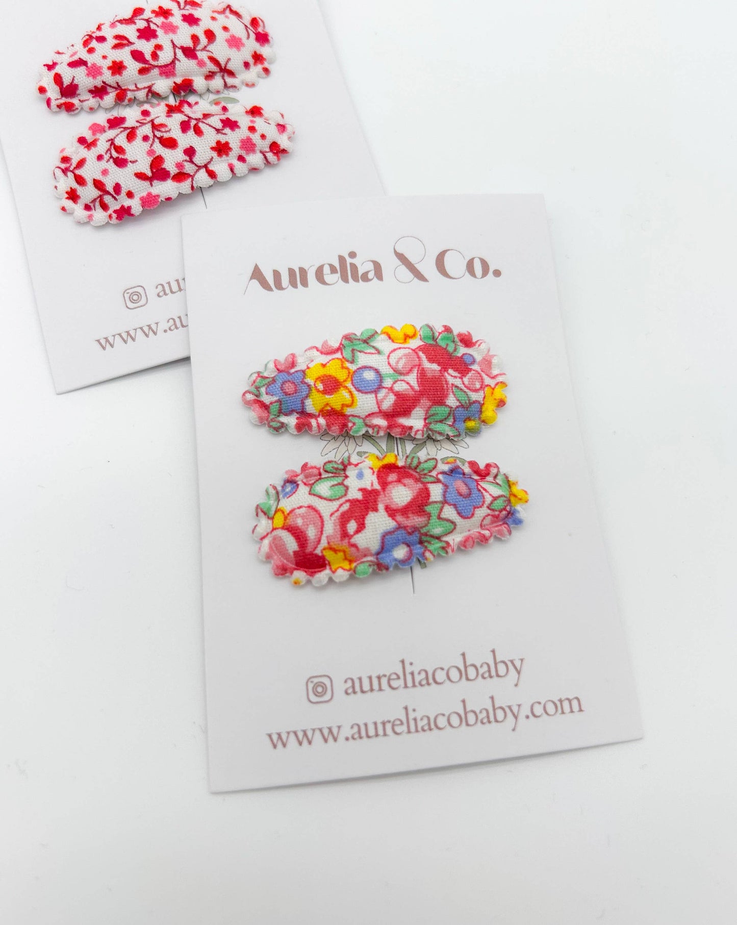Mini Floral Baby Fabric Hair Barrettes
